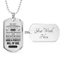 Romans 12 :2 Will of God Necklace Stainless Steel or 18k Gold Dog Tag 24" Chain-Express Your Love Gifts