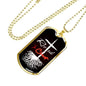 Rooted In Christ Necklace Stainless Steel or 18k Gold Dog Tag 24" Chain - Express Your Love Gifts