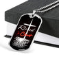 Rooted In Christ Necklace Stainless Steel or 18k Gold Dog Tag 24" Chain - Express Your Love Gifts