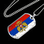 Russian Flag Necklace Stainless Steel or 18k Gold Dog Tag 24"-Express Your Love Gifts
