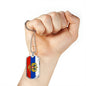 Russian Flag Necklace Stainless Steel or 18k Gold Dog Tag 24"-Express Your Love Gifts