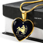 Sagittarius Constellation Horoscope Zodiac Necklace 18k Gold Heart Pendant 18-22"-Express Your Love Gifts