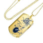 Sagittarius Constellation Transparent Necklace Dog Tag Stainless Steel or 18k Gold 24" Chain - Express Your Love Gifts
