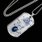 Sagittarius Constellation Transparent Necklace Dog Tag Stainless Steel or 18k Gold 24" Chain - Express Your Love Gifts