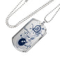 Sagittarius Constellation Transparent Necklace Dog Tag Stainless Steel or 18k Gold 24" Chain - Express Your Love Gifts