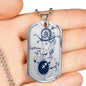 Sagittarius Constellation Transparent Necklace Dog Tag Stainless Steel or 18k Gold 24" Chain - Express Your Love Gifts
