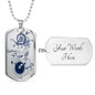Sagittarius Constellation Transparent Necklace Dog Tag Stainless Steel or 18k Gold 24" Chain - Express Your Love Gifts