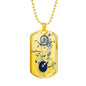 Sagittarius Constellation Transparent Necklace Dog Tag Stainless Steel or 18k Gold 24" Chain - Express Your Love Gifts