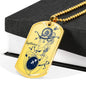 Sagittarius Constellation Transparent Necklace Dog Tag Stainless Steel or 18k Gold 24" Chain - Express Your Love Gifts