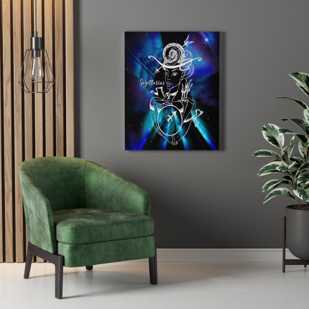 Sagittarius Zodiac Horoscope Sign Constellation Canvas Print Astrology Home Decor Ready to Hang Artwork - Express Your Love Gifts