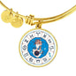 Sagittarius Zodiac Sign Stainless Steel or 18k Gold Circle Bangle Bracelet - Express Your Love Gifts