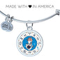Sagittarius Zodiac Sign Stainless Steel or 18k Gold Circle Bangle Bracelet - Express Your Love Gifts