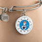 Sagittarius Zodiac Sign Stainless Steel or 18k Gold Circle Bangle Bracelet - Express Your Love Gifts