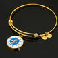 Sagittarius Zodiac Sign Stainless Steel or 18k Gold Circle Bangle Bracelet - Express Your Love Gifts