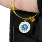 Sagittarius Zodiac Sign Stainless Steel or 18k Gold Circle Bangle Bracelet - Express Your Love Gifts