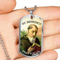 Saint Benedict Catholic Necklace Stainless Steel or 18k Gold Dog Tag 24" Chain-Express Your Love Gifts
