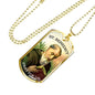 Saint Benedict Catholic Necklace Stainless Steel or 18k Gold Dog Tag 24" Chain-Express Your Love Gifts