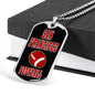 San Francisco Fan Football Necklace Dog Tag Stainless Steel or 18k Gold 24" Chain - Express Your Love Gifts