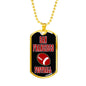 San Francisco Fan Football Necklace Dog Tag Stainless Steel or 18k Gold 24" Chain - Express Your Love Gifts