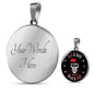 San Francisco Fan Red & Gold Till I'm Dead & Cold Circle Necklace - Express Your Love Gifts