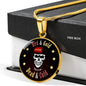 San Francisco Fan Red & Gold Till I'm Dead & Cold Circle Necklace - Express Your Love Gifts