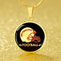 San Francisco Football Fan Circle Necklace Stainless Steel or 18k Gold 18-22" - Express Your Love Gifts