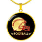 San Francisco Football Fan Circle Necklace Stainless Steel or 18k Gold 18-22" - Express Your Love Gifts