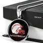 San Francisco Football Fan Circle Necklace Stainless Steel or 18k Gold 18-22" - Express Your Love Gifts