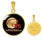 San Francisco Football Fan Circle Necklace Stainless Steel or 18k Gold 18-22" - Express Your Love Gifts