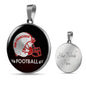 San Francisco Football Fan Circle Necklace Stainless Steel or 18k Gold 18-22" - Express Your Love Gifts