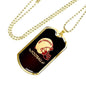 San Francisco Football Fan Dog Tag Stainless Steel or 18k Gold 24" Chain - Express Your Love Gifts