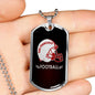 San Francisco Football Fan Dog Tag Stainless Steel or 18k Gold 24" Chain - Express Your Love Gifts