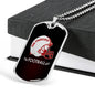 San Francisco Football Fan Dog Tag Stainless Steel or 18k Gold 24" Chain - Express Your Love Gifts