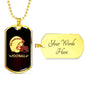 San Francisco Football Fan Dog Tag Stainless Steel or 18k Gold 24" Chain - Express Your Love Gifts