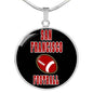 San Francisco Football Fan Necklace Circle Pendant Stainless Steel or 18k Gold 18-22" - Express Your Love Gifts