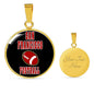 San Francisco Football Fan Necklace Circle Pendant Stainless Steel or 18k Gold 18-22" - Express Your Love Gifts