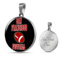 San Francisco Football Fan Necklace Circle Pendant Stainless Steel or 18k Gold 18-22" - Express Your Love Gifts