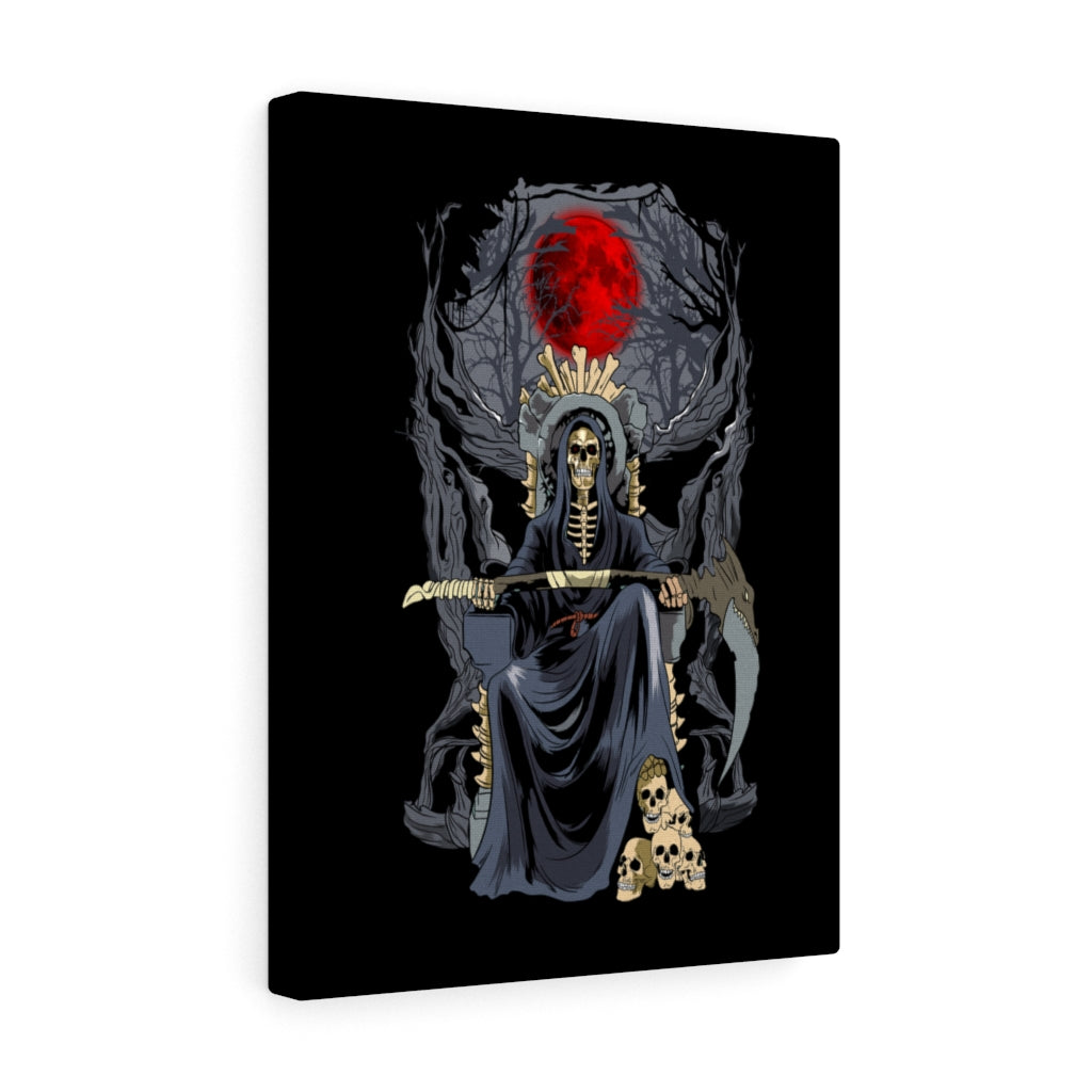 Santa Muerte Grim Reaper Stretched Canvas Wall Art - Express Your Love Gifts