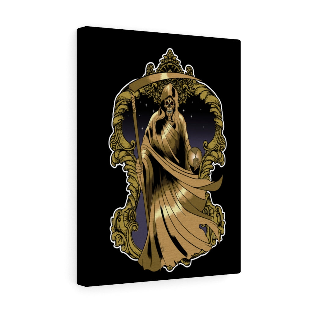 Santa Muerte in Gold Robe Inspirational Wall Decor for Home Office Gym Inspiring Success Quote Print Ready to Hang Religious Wall Art - Express Your Love Gifts