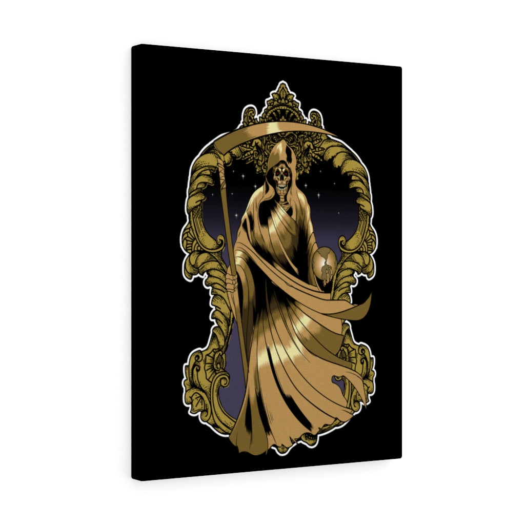 Santa Muerte in Gold Robe Inspirational Wall Decor for Home Office Gym Inspiring Success Quote Print Ready to Hang Religious Wall Art - Express Your Love Gifts