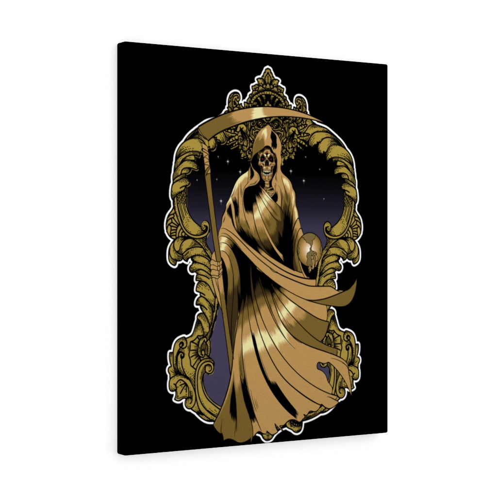 Santa Muerte in Gold Robe Inspirational Wall Decor for Home Office Gym Inspiring Success Quote Print Ready to Hang Religious Wall Art - Express Your Love Gifts
