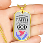 Saved By God'S Grace Necklace Stainless Steel or 18k Gold Dog Tag 24" Chain-Express Your Love Gifts