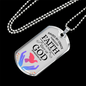 Saved By God'S Grace Necklace Stainless Steel or 18k Gold Dog Tag 24" Chain-Express Your Love Gifts