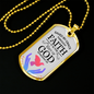 Saved By God'S Grace Necklace Stainless Steel or 18k Gold Dog Tag 24" Chain-Express Your Love Gifts