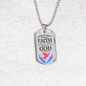 Saved By God'S Grace Necklace Stainless Steel or 18k Gold Dog Tag 24" Chain-Express Your Love Gifts