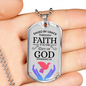 Saved By God'S Grace Necklace Stainless Steel or 18k Gold Dog Tag 24" Chain-Express Your Love Gifts