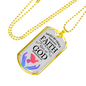Saved By God'S Grace Necklace Stainless Steel or 18k Gold Dog Tag 24" Chain-Express Your Love Gifts