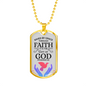 Saved By God'S Grace Necklace Stainless Steel or 18k Gold Dog Tag 24" Chain-Express Your Love Gifts