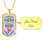 Saved By God'S Grace Necklace Stainless Steel or 18k Gold Dog Tag 24" Chain-Express Your Love Gifts