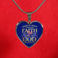 Saved By Grace Ephesians 2:8 Necklace Stainless Steel or 18k Gold Heart Pendant 18-22" - Express Your Love Gifts